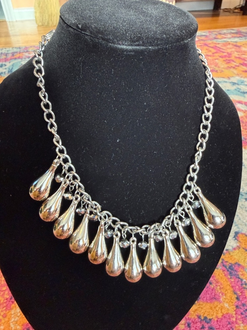 Teardrop Charm Statement Necklace - Women Jewelry